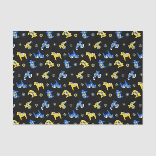 Papier Mousseline Dala folklorique suédois Animaux (Recto)