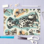 Papier Mousseline Dalmatie mignonne (Artisanat)