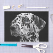 Papier Mousseline Dalmation Chien noir et blanc Découpage (Artisanat)