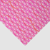 Papier Mousseline damas arabesque - fraise rose (Détail)