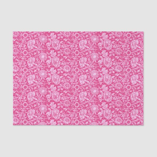 Papier Mousseline Damas carnation Art nouveau, rose Fuchsia (Recto)