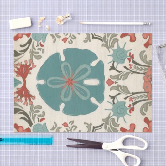 Papier Mousseline Damas côtier II (Artisanat)