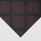 Papier Mousseline Damas de vin sur la découpage noire (Détail)