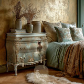 Papier Mousseline Damas d'or, Effet Texturé, Vert Sage de Mint