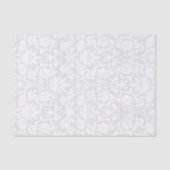 Papier Mousseline Damas floral blanc (Recto)
