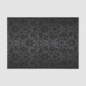 Papier Mousseline Damas floral noir (Recto)