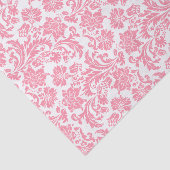 Papier Mousseline Damas Florales Roses Sur Arrière - plan Changeable (Détail)