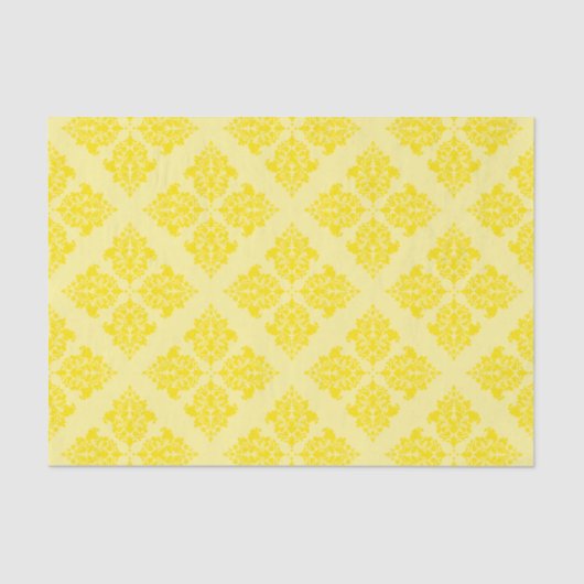 Papier Mousseline Damas marocaine jaune or (Recto)