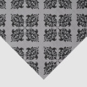 Papier Mousseline Damas marocaine noire (Détail)