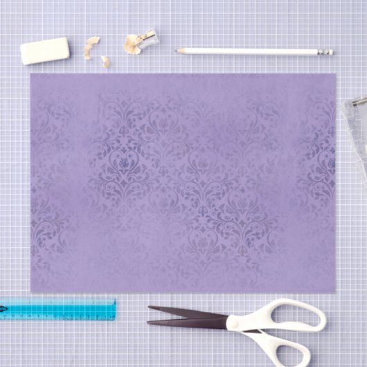 Papier Mousseline Damas violet (Artisanat)