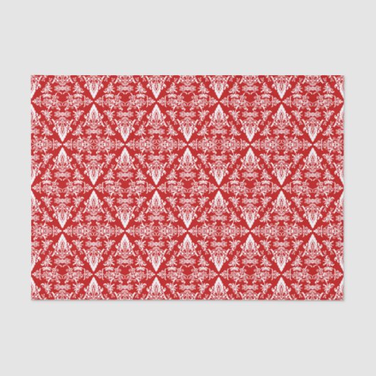 Papier Mousseline Damask 01 Papier rouge-blanc-papier (Recto)