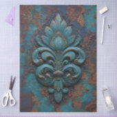 Papier Mousseline Damask Embossed Fleur-De-Lis Decoupage (Artisanat)
