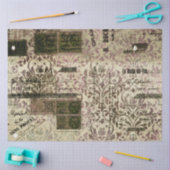 Papier Mousseline Damask Ephemera Design Series #10 (Artisanat)
