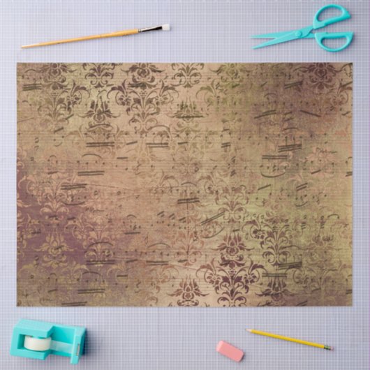 Papier Mousseline Damask Ephemera Design Series #11 (Artisanat)