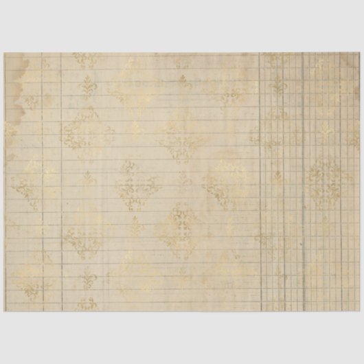 Papier Mousseline Damask Ephemera Design Series #13 (Recto)