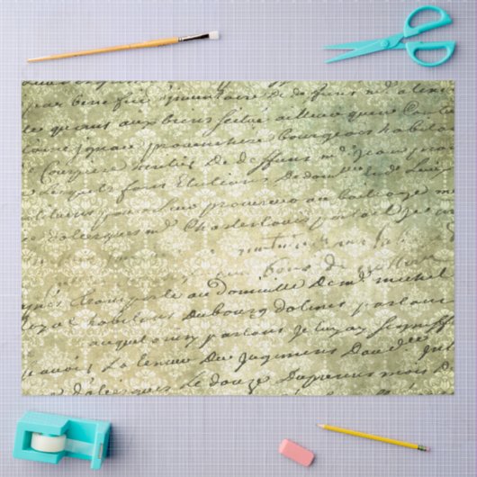 Papier Mousseline Damask Ephemera Design Series #16 (Artisanat)