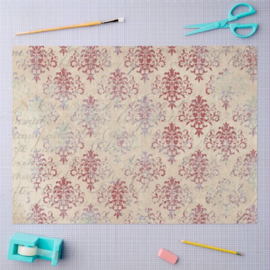 Papier Mousseline Damask Ephemera Design Series #3 (Artisanat)
