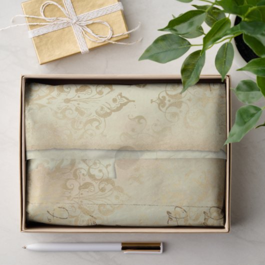 Papier Mousseline Damask Ephemera Design Series #4 (Cadeau)