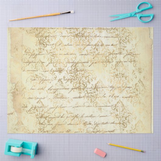 Papier Mousseline Damask Ephemera Design Series #4 (Artisanat)