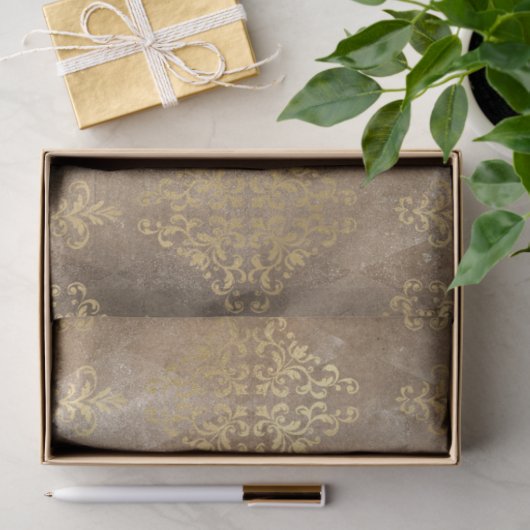 Papier Mousseline Damask Ephemera Design Series #5 (Cadeau)