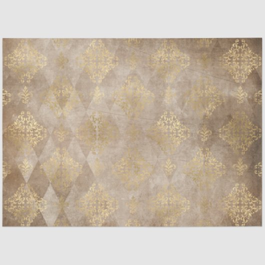 Papier Mousseline Damask Ephemera Design Series #5 (Recto)