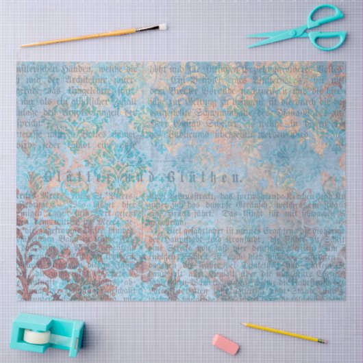 Papier Mousseline Damask Ephemera Design Series #7 (Artisanat)