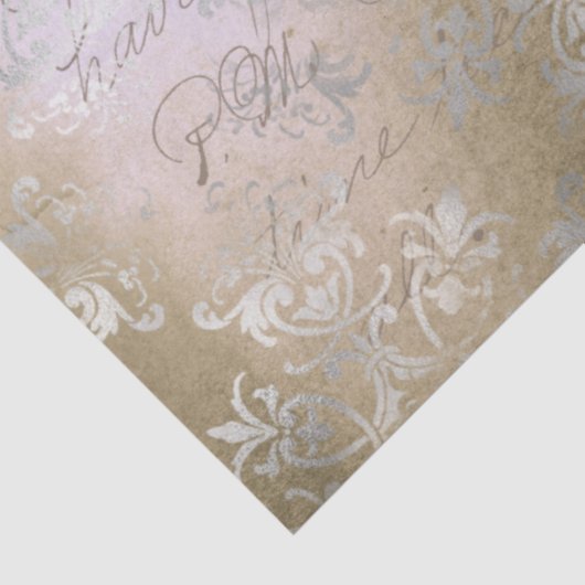 Papier Mousseline Damask Ephemera Design Series #8 (Détail)