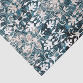 Papier Mousseline Damassé affligée de denim (Détail)
