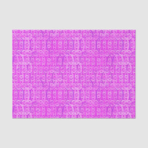 Papier Mousseline Damassé d'arabesque - lavande et orchidée