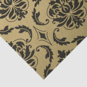 Papier Mousseline Damassé d'or et de classique de noir (Détail)
