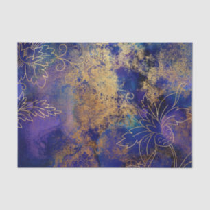 Papier Mousseline Damassé floral vintage