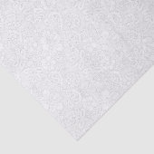 Papier Mousseline Damassé florale assez blanche (Détail)
