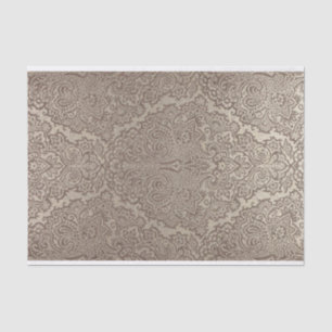 Papier Mousseline Damassé indienne d'or