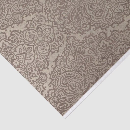 Papier Mousseline Damassé indienne d'or (Détail)