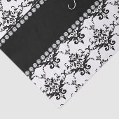 Papier Mousseline Damassé noire blanche nommée personnalisée (Détail)