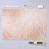 Papier Mousseline Damassé or rose (Artisanat)