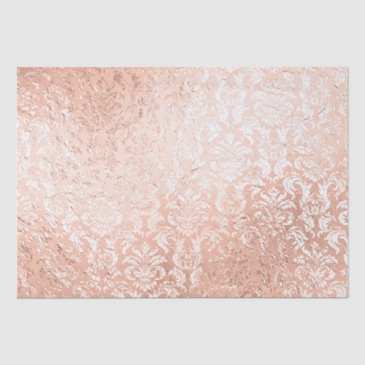 Papier Mousseline Damassé or rose (Recto)