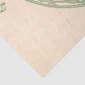 Papier Mousseline Dame Art Nouveau Avec Papier Découpage Harpe (Détail)