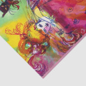 Papier Mousseline DAME AU CHAT NOIR ET MASQUE / Mascarade Vénitienne (Détail)