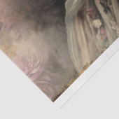 Papier Mousseline Dame avec parasol, oiseau & cage d'oiseaux, Floral (Détail)