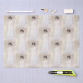 Papier Mousseline Dame en blanc Gustave Klimt (Artisanat)