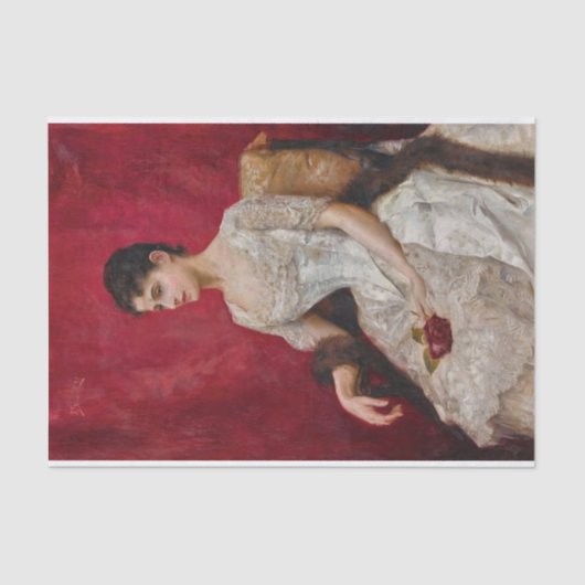 Papier Mousseline Dame en blanc par Julius Leblanc Stewart (Recto)