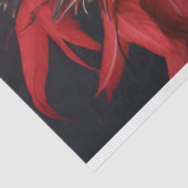 Papier Mousseline Dame en plumes rouges et découpage arrière - plan (Détail)