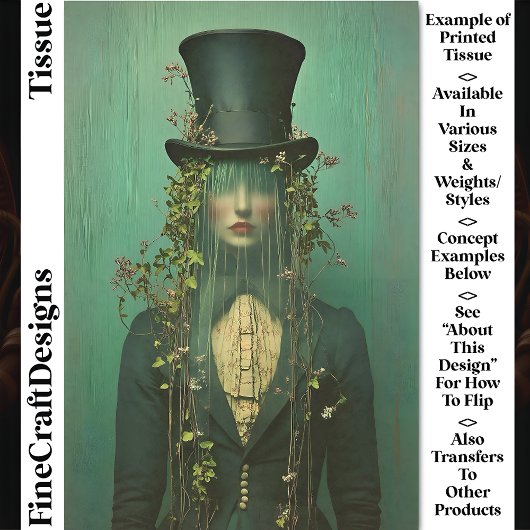 Papier Mousseline Dame Ethérée Dans Le Voile, Les Yeux Obscurcis CR9