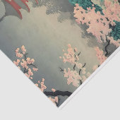 Papier Mousseline Dame japonaise au lac (Détail)