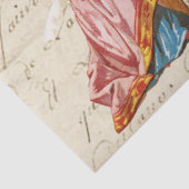 Papier Mousseline Dame médiévale et dragon (Détail)