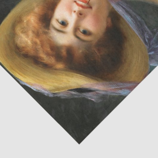 Papier Mousseline Dame tombée en rouge (Détail)