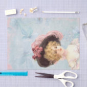 Papier Mousseline Dame victorienne en papier tissu Casquette plumé (Artisanat)