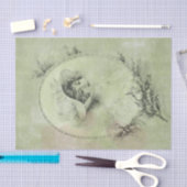 Papier Mousseline Dame victorienne en Verdigris Vert Casquette dévêt (Artisanat)