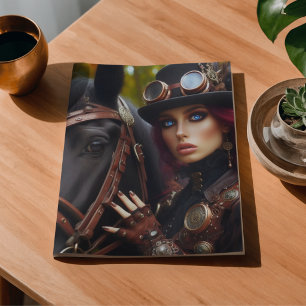 Papier Mousseline Dame victorienne Steampunk Dark Rider Decoupage